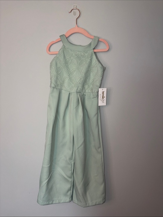 Kensie Girl Other - Kensie Girl Mint Green Textured Bodice Jumpsuit Size 4 NEW